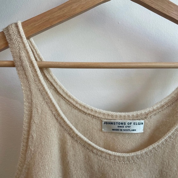 Cashmere Knit Tank Top Made in Scotland - Picture 2 of 6